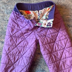 Patagonia Toddler 3T reversible floral/purple snow pants GUC
